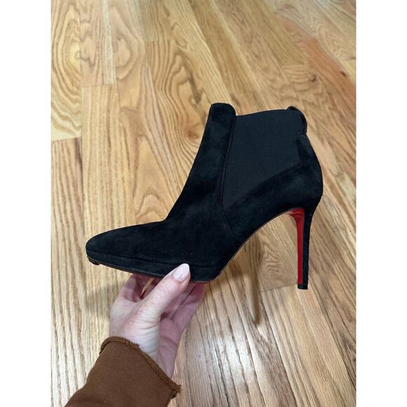 Christian Louboutin Black Suede Ankle Boots - Picture 13 of 16